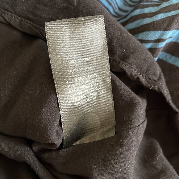 Aritzia Talula Lipinski Skater Dress Navy Blue Tropical Floral Size 6 - Picture 7 of 8